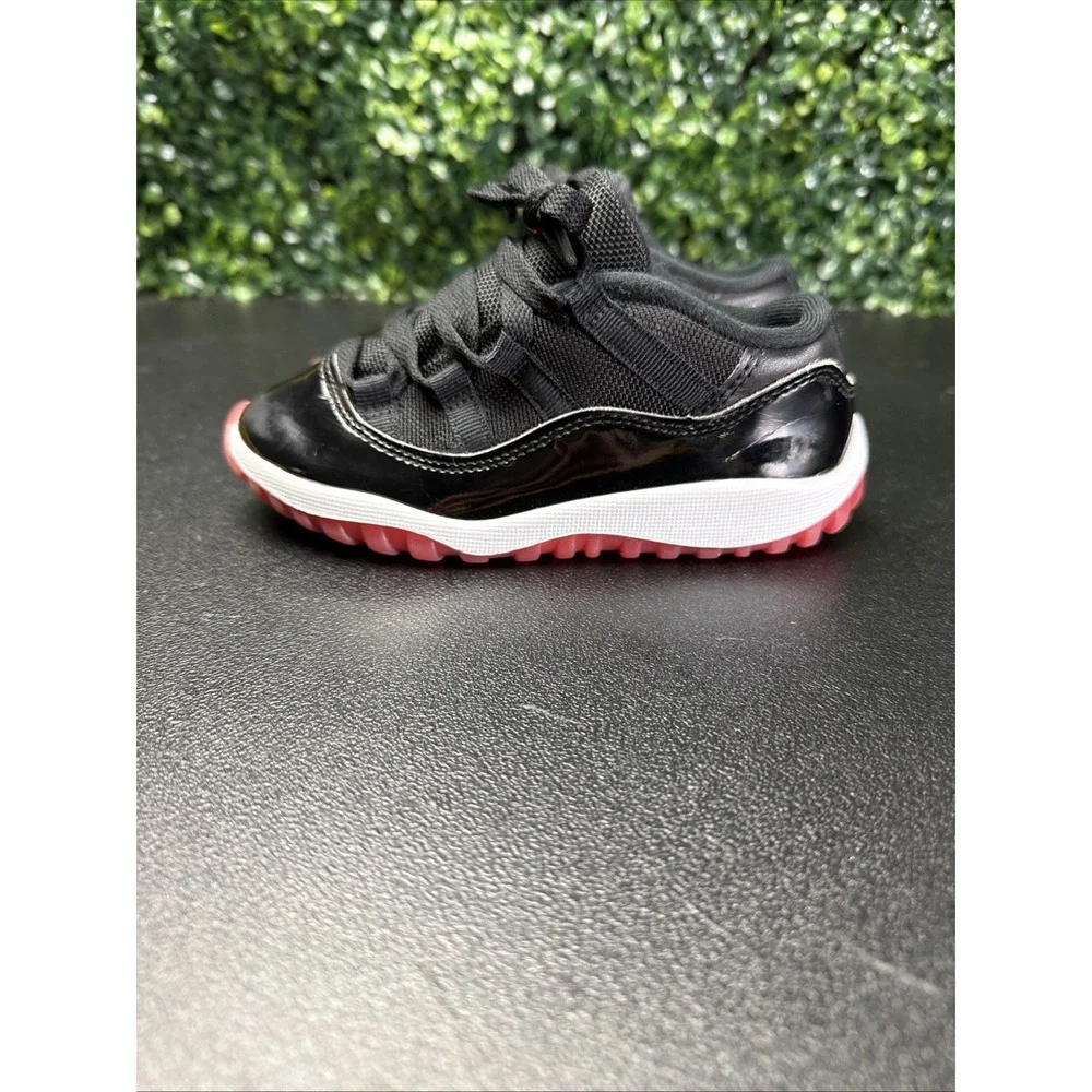 Nike Air Jordan 11 Retro Low Bred Toddler 10C Black Red FV5120-006